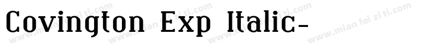 Covington Exp Italic字体转换
